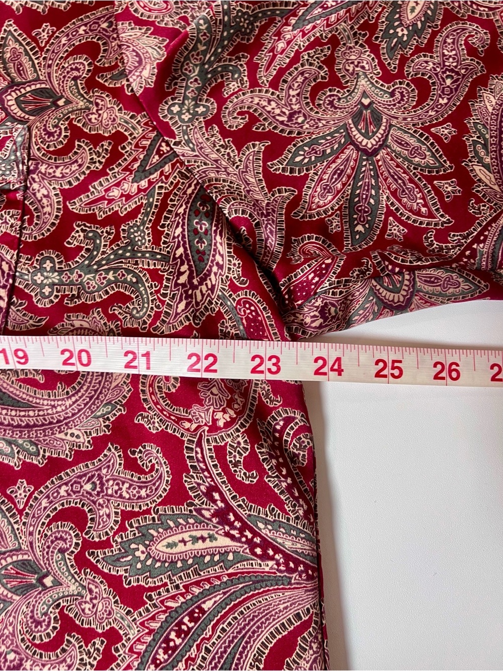 Ralph Lauren Paisley Pajama Set Burgundy Rust Old Money Quiet Luxury High End - Picture 9 of 10